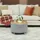 Homcom Sitzhocker Ottomane mit Stauraum Polyester 56 x 42 x 56 cm Grau