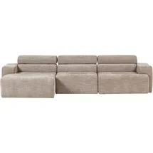 Woood Ecksofa Novi Melange-Stoff 3-Sitzer Beige