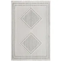 Carpet City Kurzflor-Teppich, Grau, Grün, Textil, Orientalisch, Rauten, Rechteckig,