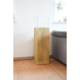 Vivanno Windlicht-Säule 100 x 27 x 27 cm Braun