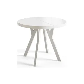 alpi meble Esstisch ausziehbar - weiß Ø: 80.0