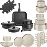 Tectake Küchenstarterset Topf-Set 4-tlg. 38 cm rund