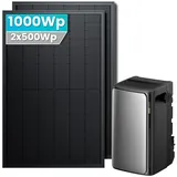 EcoFlow Stream Ultra Balkonkraftwerk Speicher mit 500Wp Solarmodul Set - 1000Wp ‚Äì 2 Module / Ohne Erweiterungsakku / Ohne HAL
