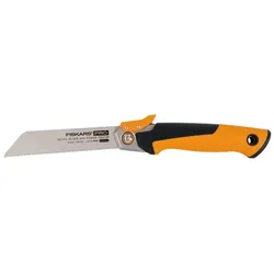 FISKARS Zugsäge »Power Tooth«, Klappbar, Länge: 15 cm, Material Sägeblatt: Metall - schwarz | orange