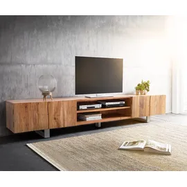 DeLife Live-Edge TV-Lowboard 300 cm 4 Türen 2 Fächer Akazie natur