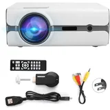 Mini-wlan-projektor U45, Tragbar, 720p/1080p-projektion, 100–240-v-netzteil Mit Japanischem Stecker, Weiß