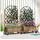 Outsunny Hochbeet Pflanzkasten mit Rolle 97 x 25 cm Braun