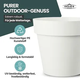 Kreher Ø 79 x 58 cm Weiß