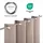 Blumtal 2er Set: Blickdicht - Thermovorhang – Kälteschutz – Taupe - Taupe