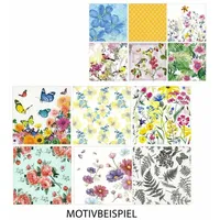 IDENA Servietten Blumen 33x33cm sortiert