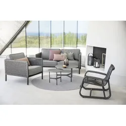 Cane-line Set Encore, Curve - Das Set besteht aus: 1 x Sofa Encore 2-Sitzer, 1 x Loungesessel Encore, 1 x L...