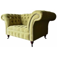 JVmoebel Chesterfield-Sessel, Sessel Chesterfield Klassisch Design Wohnzimmer Textil Neu grün