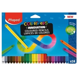 Maped »Color'peps Infinity« 24er-Set selbstanspitzende Buntstifte ohne Holzmantel blau
