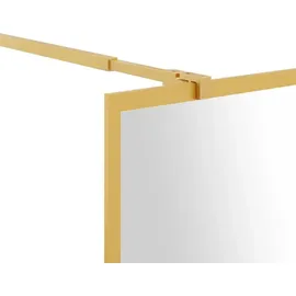 vidaXL Duschwand für Begehbare Dusche ESG Klarglas Golden 118x195cm