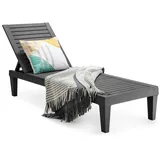 Costway Sonnenliege 180 x 65 x 86 cm Schwarz