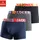 JACK & JONES JACCRAZY Boxershorts blau/grau/orange/schwarz M 3er Pack