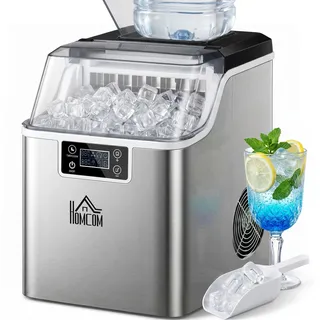 Homcom Eiswürfelmaschine 2,3L Silber