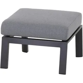 Siena Garden Valencia Loungehocker matt anthrazit / Weiß