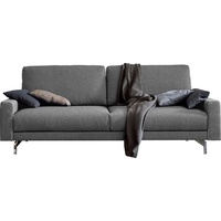 HÜLSTA sofa 3-Sitzer »hs.450«, Armlehne niedrig, Fuß chromfarben glänzend, Breite 204 cm grau