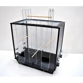 ollesch Vogelkäfig Großer Vogelkäfig 160 x 110 x 50 cm schwarz