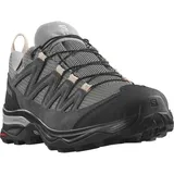 Salomon Wanderschuh SALOMON "X WARD Leather GORE-TEX", Damen, Gr. 43, grau, Leder, Mesh, Schuhe Wanderschuh, wasserdicht