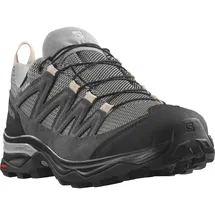 Salomon Wanderschuh SALOMON "X WARD Leather GORE-TEX", Damen, Gr. 43, grau, Leder, Mesh, Schuhe Wanderschuh, wasserdicht