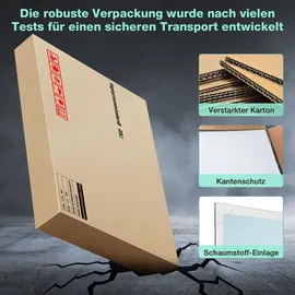 gimbelen LED Runder Badspiegel mit Beleuchtung, 3 Lichtfarben, Dimmbar, Antibeschlag, Energiesparend, Touch-Schalter und Speicherfunktion, LED Badspiegel Schwarz,