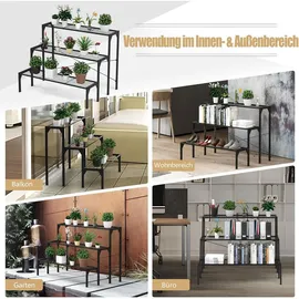 Costway Blumentreppe 85 x 66 x 66 cm Schwarz