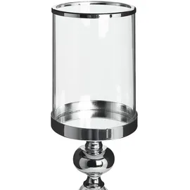 Beliani Teelichthalter Bonao Glas Silber