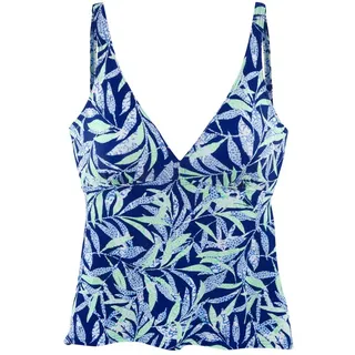 VIVANCE Bügel-Tankini-Top Damen blau bedruckt Gr.40 Cup C