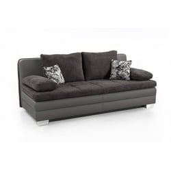 Schlafsofa Lincoln Stoff Dunkelgrau / Grau