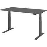 bümö Schreibtisch elektrisch 160 x 80 cm Graphit