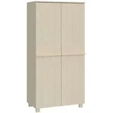 vidaXL Kleiderschrank HAMAR Honigbraun 89x50x180 cm Massivholz Kiefer
