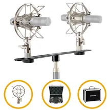 Pronomic Stereo Zubehörset für SCM-1 und andere Kleinmembran Mikrofone im Koffer