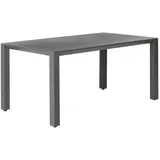 Dehner Gartentisch Palermo, bis zu 8 Sitzplätze, 160 x 74 x 90 cm, Aluminium pulverbeschichtet/Stein, dunkelgrau