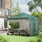Outsunny Faltpavillon 3 x 3 m inkl. 2 Seitenteile Grün