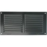 Amig Rechteckiges Aluminiumgitter mit Insektenschutz Lüftungsgitter für Luftauslass 150 x 300 mm Schwarz