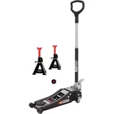 Set aus einem extra niedrigen Wagenheber aus Stahl ultimate 2 t + Unterstellböcke 2 t Kstools 1610367A2