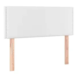 vidaXL Boxspringbett mit Matratze & LED Weiß 90x190 cm Kunstleder
