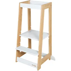 roba Lernturm holz weiß - 54x43,5x88cm - weiß - Holz / Holz