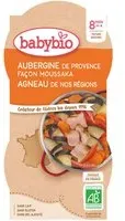 Babybio AUBERGINES DE PROVENCE FAÇON MOUSSAKA AGNEAU France dès 8 mois Aliment 400 g