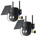 ieGeek Überwachungskamera 4G LTE Überwachungskamera Aussen mit SIM Karte (Aussen, Außenbereich, Wald, Farm, Campingbus, Straße, 355°/90° Schwenkbar PTZ Kabellos IP Kamera Ohne WLAN Outdoor Kamera, 2-tlg., 2K Farbe Nachtsicht aussenkamera PIR Erkennung 2-Wege-Audio, 4-fachen digitalen Zoom IP66 Wasserdicht für Garten, Hof) schwarz