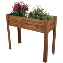 Harms Import Hochbeet mit Vlies-Einlage 90 x 40 x 80 cm Akazie