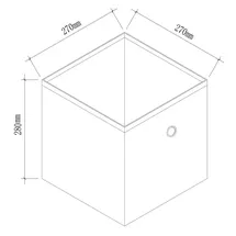 VCM Faltbox 27 x 28 x 27 cm 2-tlg. braun