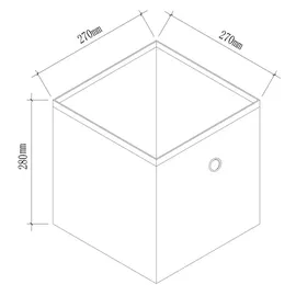 VCM Faltbox 27 x 28 x 27 cm 2-tlg. braun