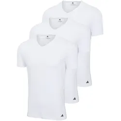T-Shirt ADIDAS ORIGINALS "T-Shirt V-Neck Shirt, Active Core Cotton 3PK 3er Pack", Damen, Gr. XL, weiß, Obermaterial: 100% Baumwolle CO., Shirts T-Shirt