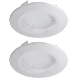 Brilliant 2er Set LED Einbau Lampen Arbeits Zimmer Innen Leuchten Titan Decken Wand Spots G00762/11