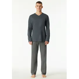 SCHIESSER Schlafanzug Comfort Essentials grau S (48)