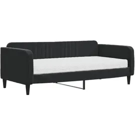 vidaXL Tagesbett mit Matratze 90 x 200 cm schwarz