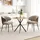 Homcom Runder Küchentisch Ø 80 cm Eiche beige